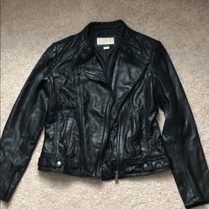MICHAEL Michael Kora Leather Moro Jacket